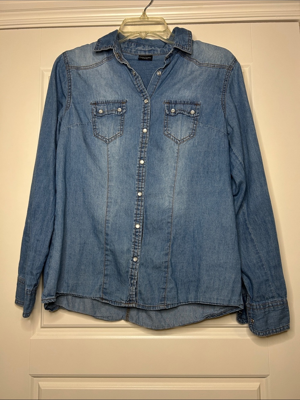 Faded Glory Light Blue Denim Shirt